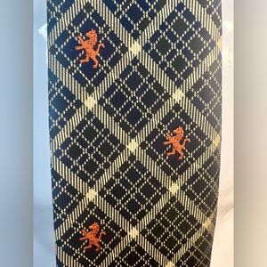Tiffany Collection by Excello Black and Orange Plaid Tie